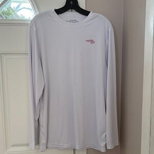 White Long Sleeve Tee with Logo